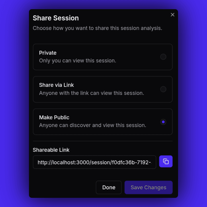 Sharing lap data feature